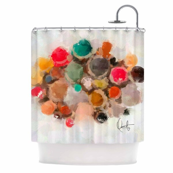 Kess Inhouse Oriana Cordero La Maddalena Multicolor Abstract Shower Curtain 69x70 69 X 70