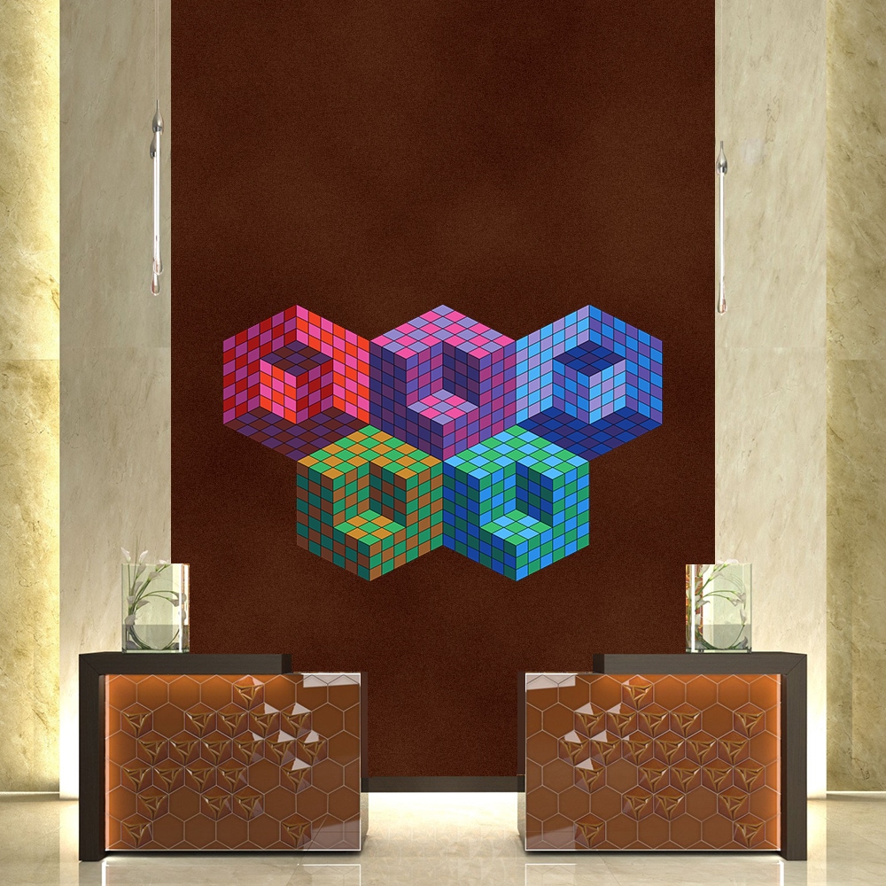 Tetris Game Retro Wall Sticker Home Decor Bedroom Living Room Kitchen Decal