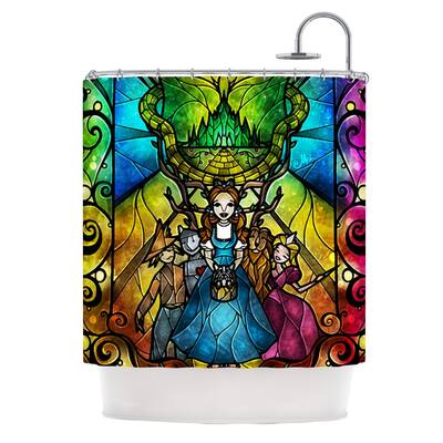 KESS InHouse Mandie Manzano Wizard of Oz Fantasy Shower Curtain (69x70) - Grey/Pink - 69 x 70