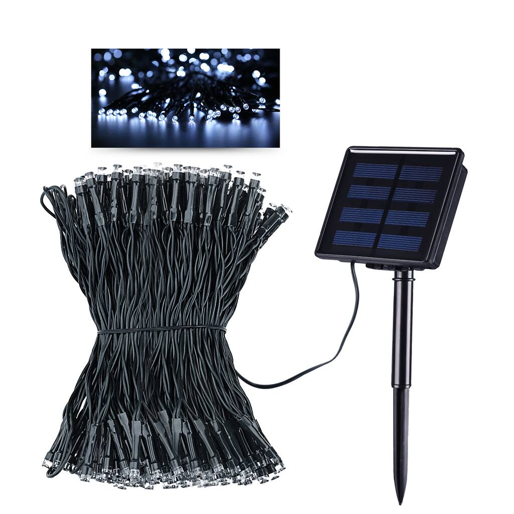 Litom Solar Outdoor String Lights 300LED 105 ft Solar Powered Waterproof Decorative Light with 8 Working Modes