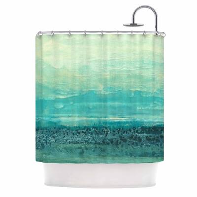 KESS InHouse Iris Lehnhardt "Oceanic" Teal Blue Shower Curtain (69x70) - Multi - 69 x 70