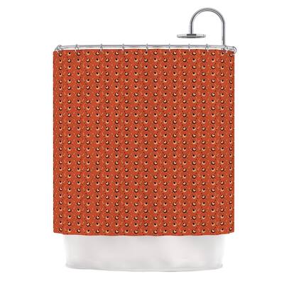 KESS InHouse Holly Helgeson "Deco Arrows" Red Pattern Shower Curtain (69x70) - Multi - 69 x 70