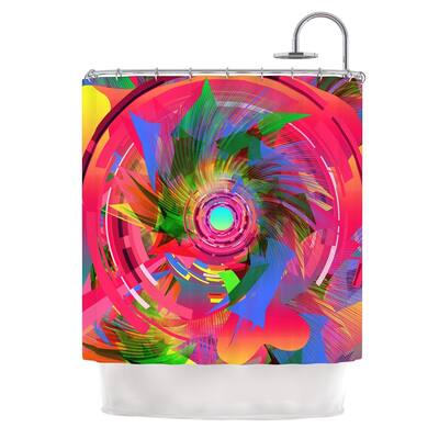KESS InHouse Danny Ivan "Fun Hole" Pink Multicolor Shower Curtain (69x70) - Multi - 69 x 70