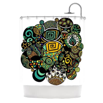 KESS InHouse Pom Graphic Design "Multicolor Life" Shower Curtain (69x70) - Multi