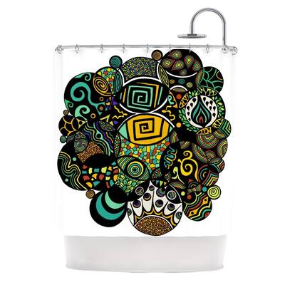 KESS InHouse Pom Graphic Design "Multicolor Life" Shower Curtain (69x70) - Multi