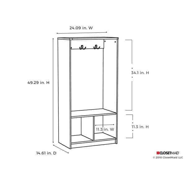 ClosetMaid KidSpace White Two Tier Storage Locker