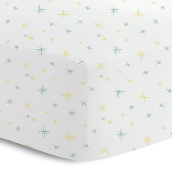 slide 1 of 1, Oliver Gal Signature Collection 'Stars' Printed Crib Sheet