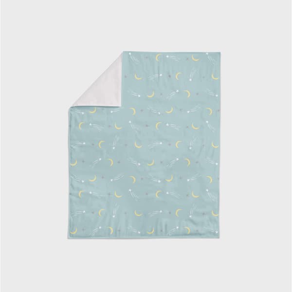 slide 1 of 1, Oliver Gal Signature Collection 'Sheep & Moon Stars' Printed Minky Blanket