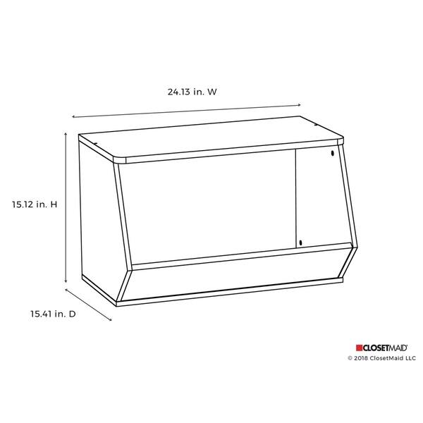 Shop Closetmaid Kidspace White Stackable Angled Bin Free