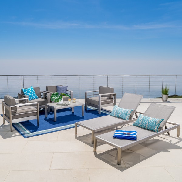 Cape C Outdoor 7 Piece Seating Set With Cushions By Cape C Outdoor 7 Piece Seating Set With Cushions By Christopher Knight Home