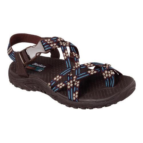 Women's Skechers Reggae Loopy Sandal Chocolate/Blue