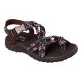 Women's Skechers Reggae Loopy Sandal Chocolate/Blue