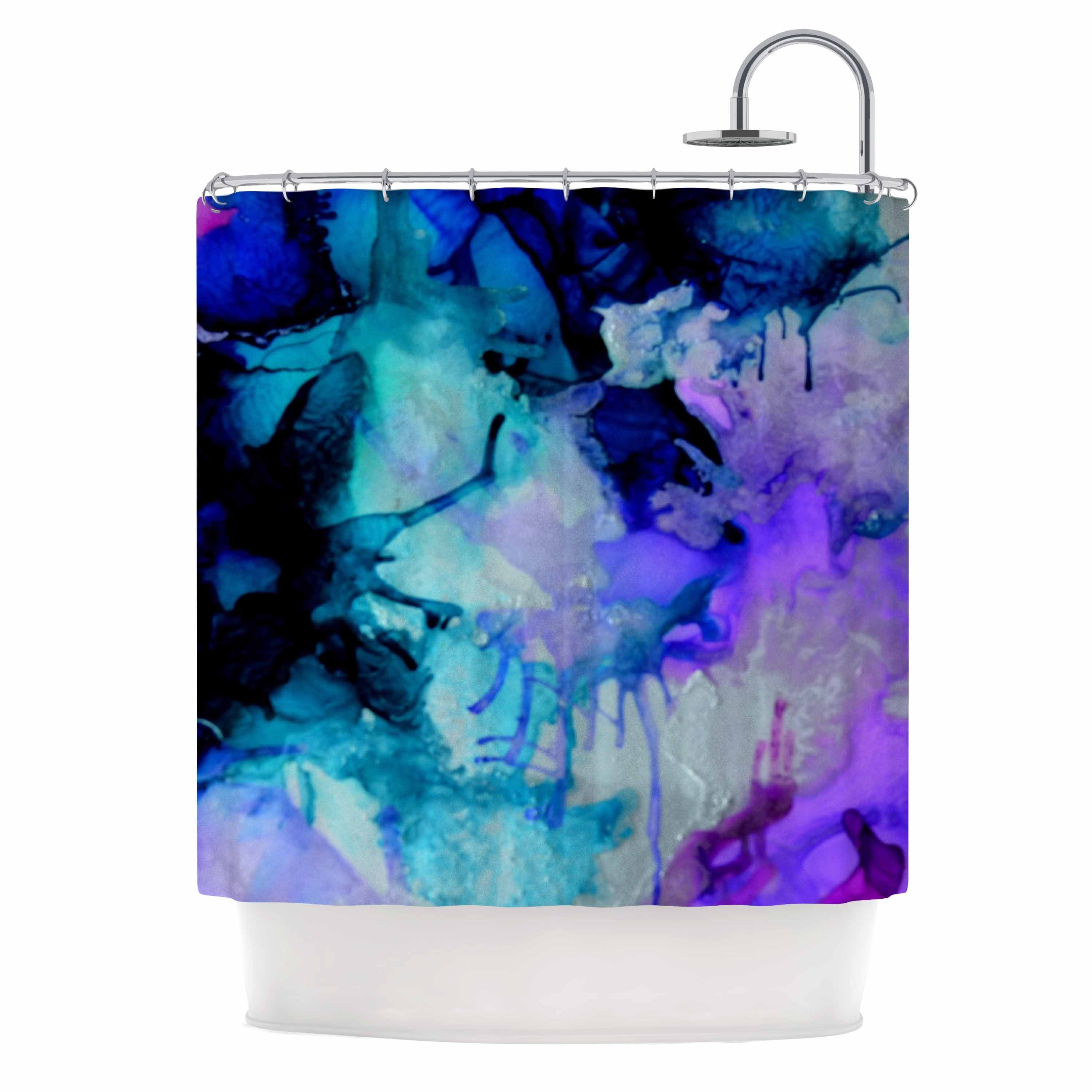 Shop Kess Inhouse Claire Day Lakia Blue Purple Shower Curtain