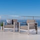 Cape Coral Outdoor Aluminum Club Chair with Cushions (Set of 2) by Christopher Knight Home - Thumbnail 0