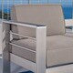 Cape Coral Outdoor Aluminum Club Chair with Cushions (Set of 2) by Christopher Knight Home - Thumbnail 4