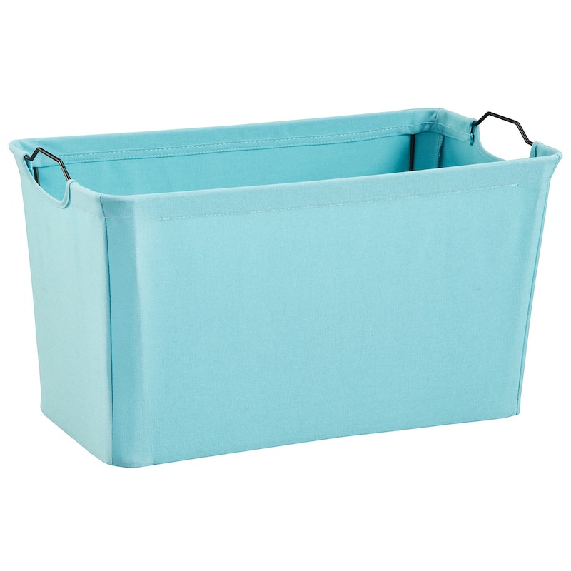 ClosetMaid Wire Frame Wide Fabric Bin - aqua