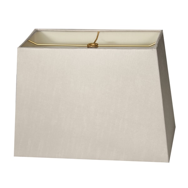 Royal Designs Rectangle Hard Back Lamp Shade, Gray, (8x16) x (10x18) x 12