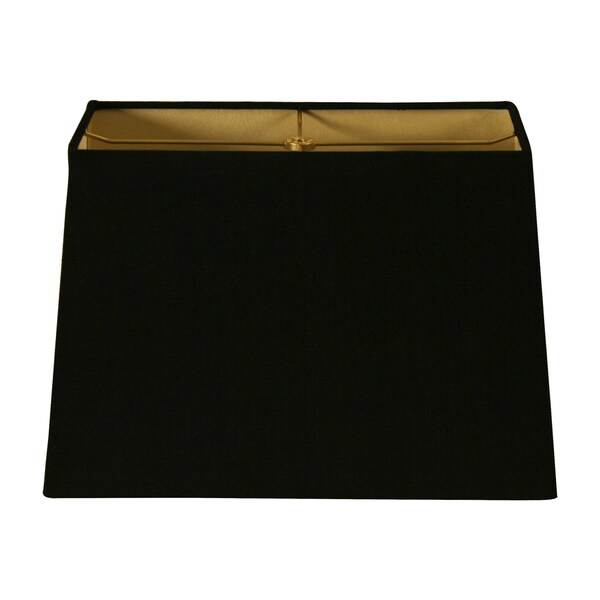 Royal Designs Rectangle Hard Back Lamp Shade, Black, (7x14) x (9x16) x 11