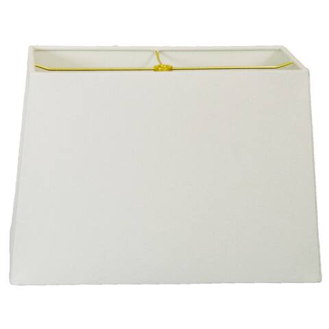 Royal Designs Rectangle Hard Back Lamp Shade, Linen White, (5x10) x (8x12) x 9.5