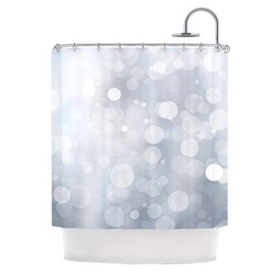 KESS Original "Glass" Gray Shower Curtain