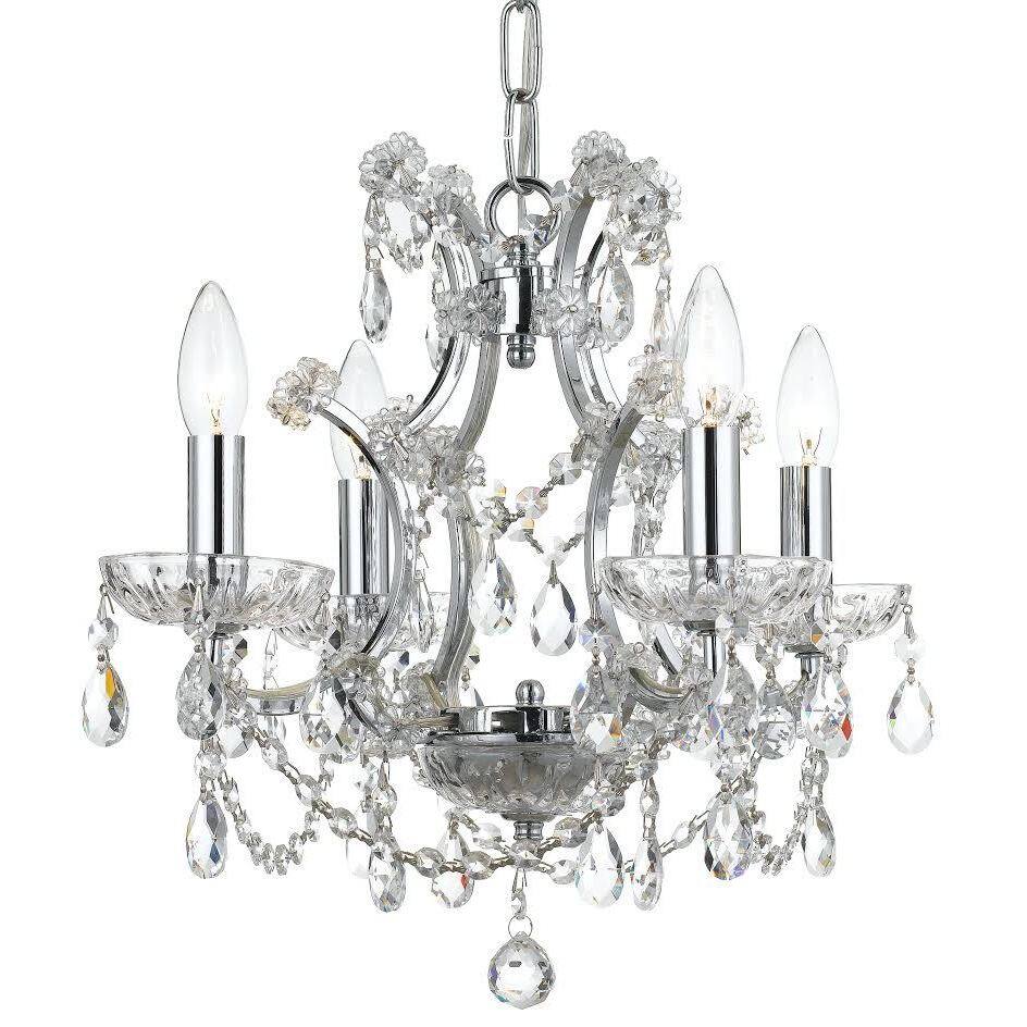 Crystorama Filmore Collection 4-light Chrome/Crystal Mini Chandelier - Chandeliers For Bedrooms by Overstock.com