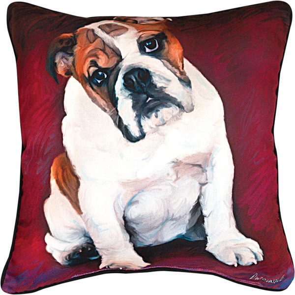 Manual Woodworkers BULLDOG BABY MULTI COLOR Throw Pillow