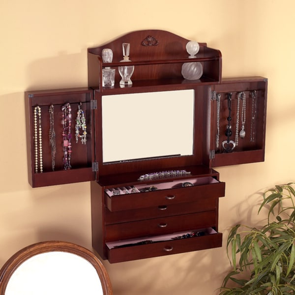 Shop Harper Blvd Brown Wall-mount Jewelry Armoire with 