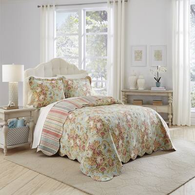 Waverly Spring Bling 3-piece Floral Bedspread Set