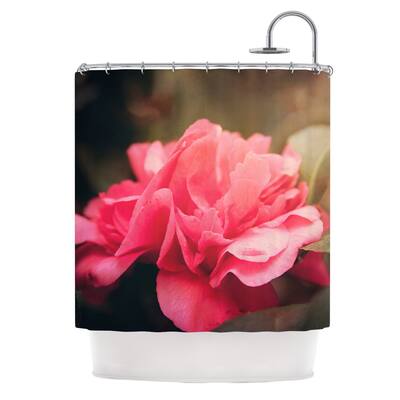 KESS InHouse Angie Turner "Camelia" Pink Flower Shower Curtain (69x70) - Multi - 69 x 70