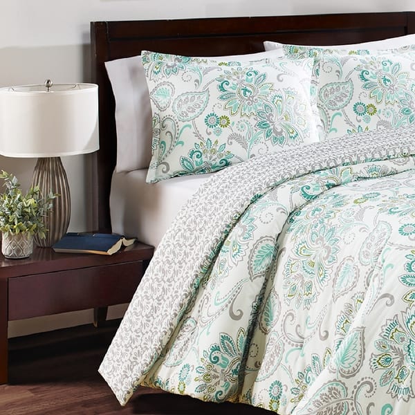 Shop Marble Hill Carlisle Reversible 100 Cotton 3 Piece Comforter