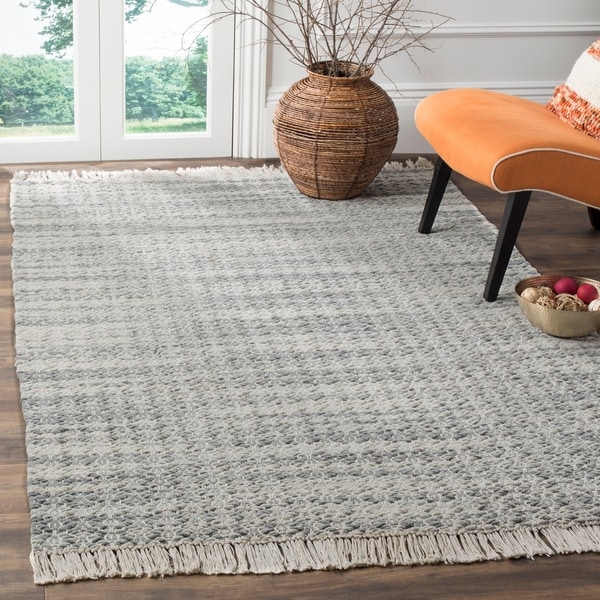 Safavieh Boston Coastal Grey Ivory Cotton Area Rug 4 X 6 Safavieh Boston Coastal Grey Ivory Cotton Area Rug