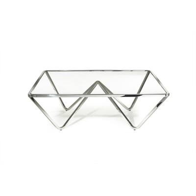 Wave Stainless Steel/Glass Square Coffee Table