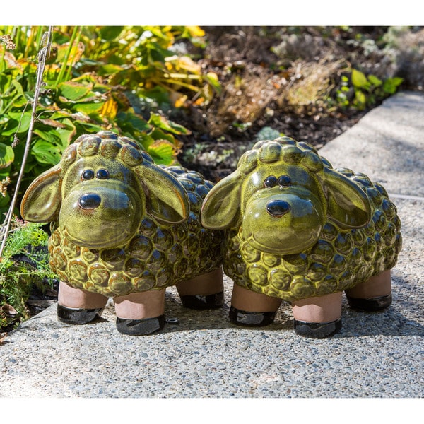 Alfresco Home Large Ceramic Lamb - Meadow Green. Opens flyout.