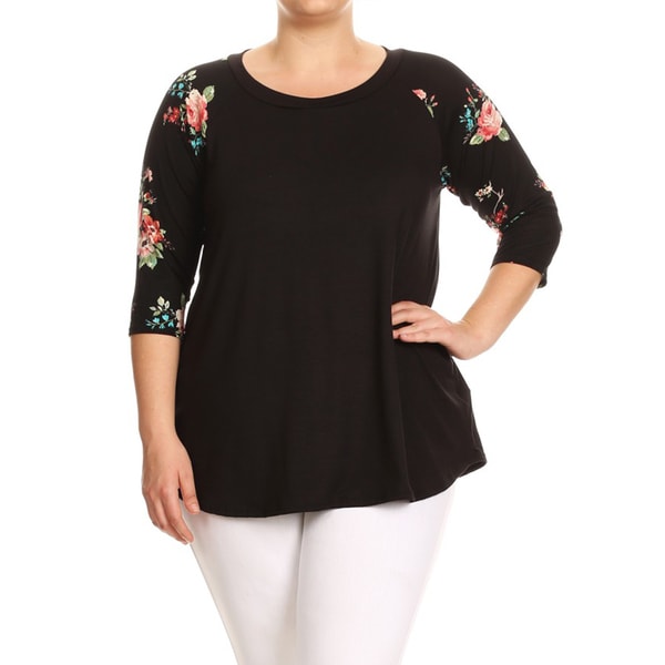 Raglan floral plus hooded size dress sleeve