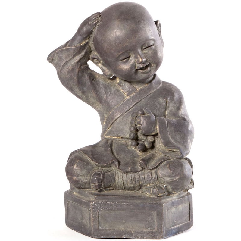 Alfresco Home Dreaming Buddha Garden Statue - Resin - Brown