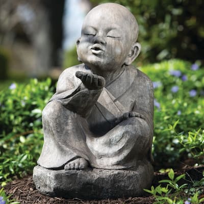 Alfresco Home Wishing Buddha Garden Statue