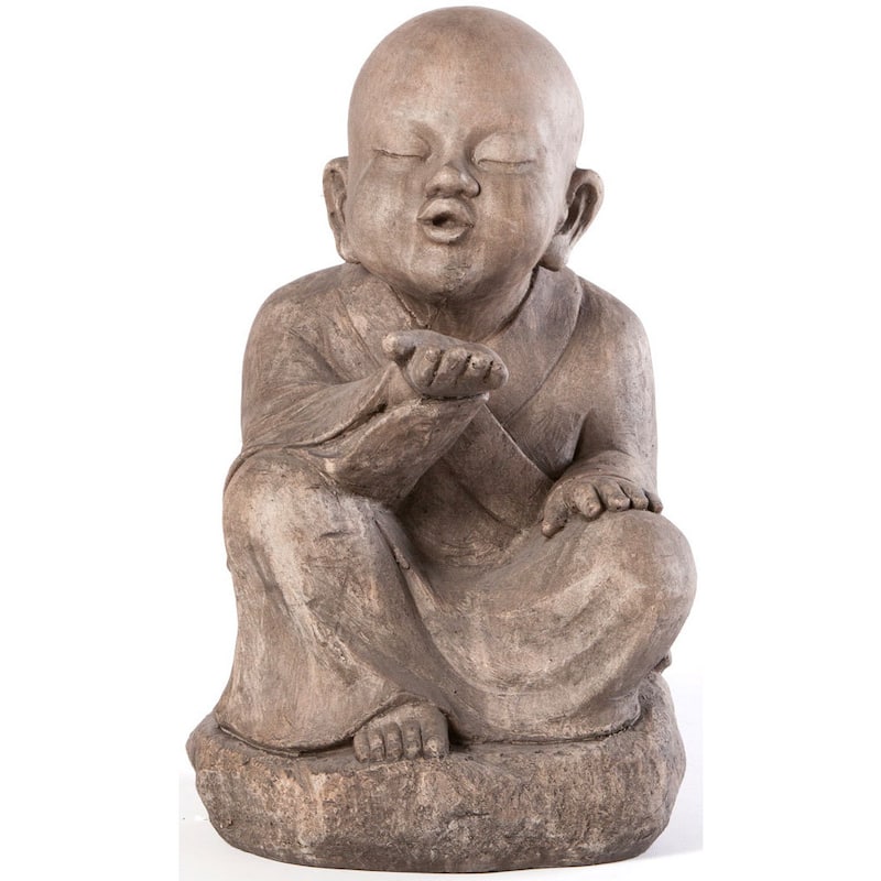 Alfresco Home Wishing Buddha Garden Statue