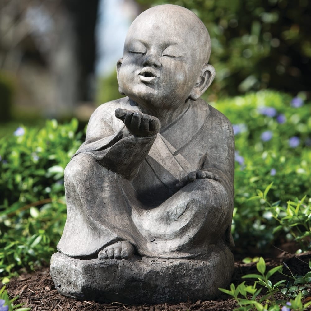 Alfresco Home Wishing Buddha Garden Statue