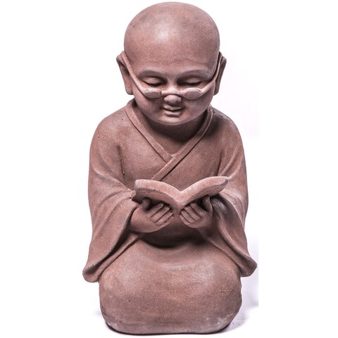 Alfresco Home Reading Buddha Garden Statue
