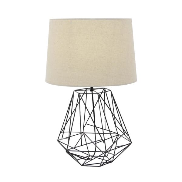 black wire table lamp