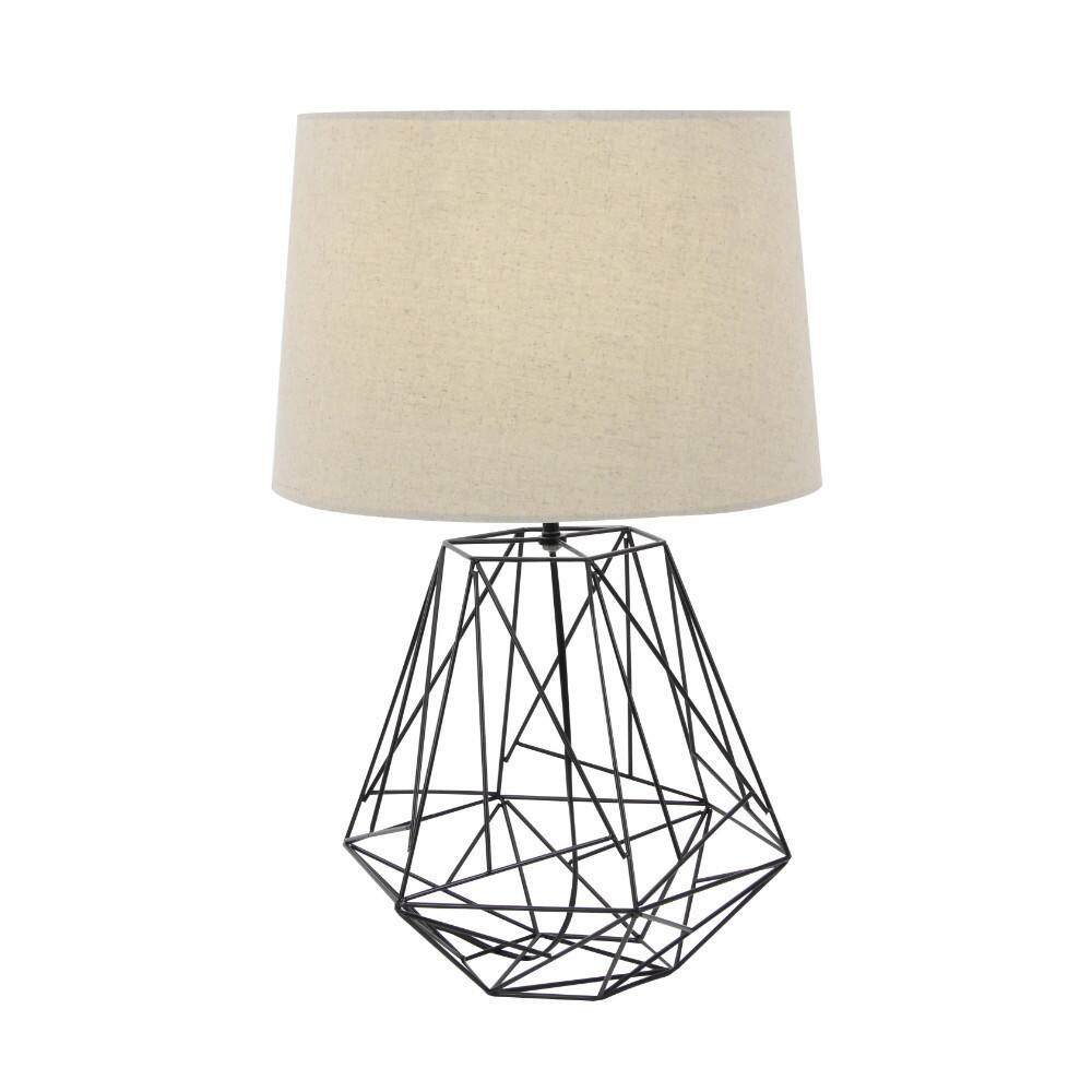 Elegant Metal Black Wire Table Lamp
