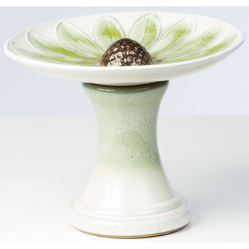 Alfresco Home Daisy Birdbath - Green