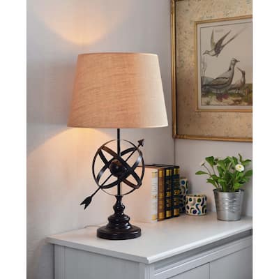 Equatorial 27-inch Table Lamp - Golden Flecked Bronze