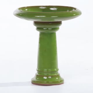 Alfresco Home Ischia Ceramic Bird Bath - Chartreuse. Opens flyout.
