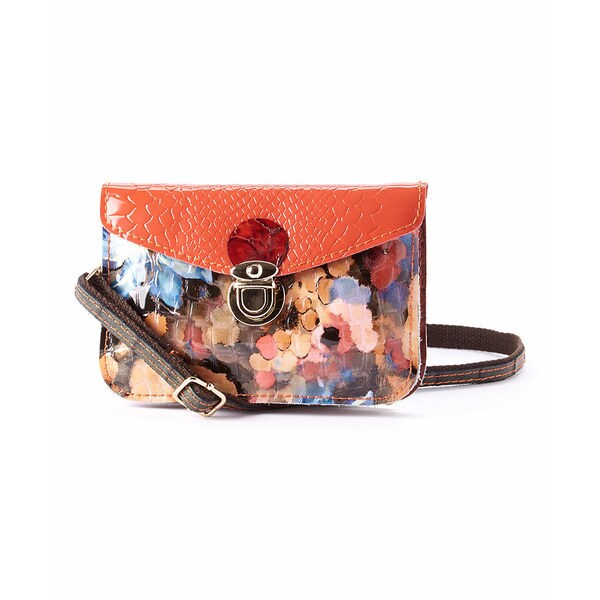 Diophy Mllecoco Crocodile-embossed Animal Print Leather Mini Crossbody Bag