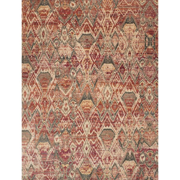 Alexander Home Genova Berry Boho Ikat Rug. Opens flyout.