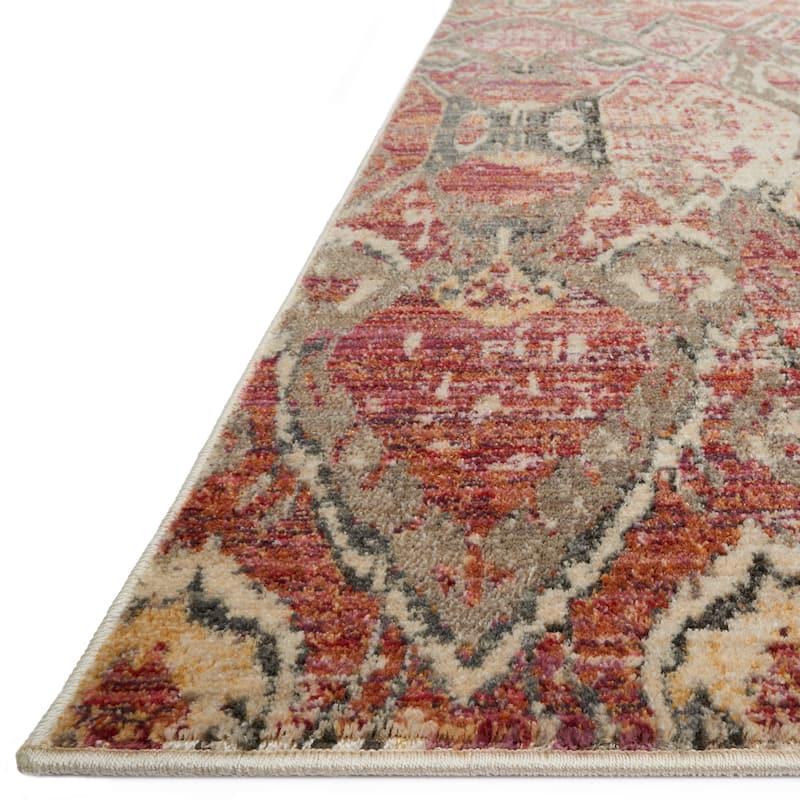 Alexander Home Genova Berry/ Ivory Boho Ikat Area Rug