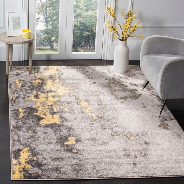 Safavieh Adirondack Modern Abstract Grey Yellow Area Rug 8 Safavieh Adirondack Modern Abstract Grey Yellow Area Rug 8 X27