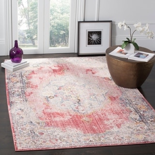 Safavieh Bristol Bohemian Pink/ Grey Polyester Area Rug - 8' x 10'