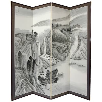 Handmade Large Misty Mountain Silkscreen (China)